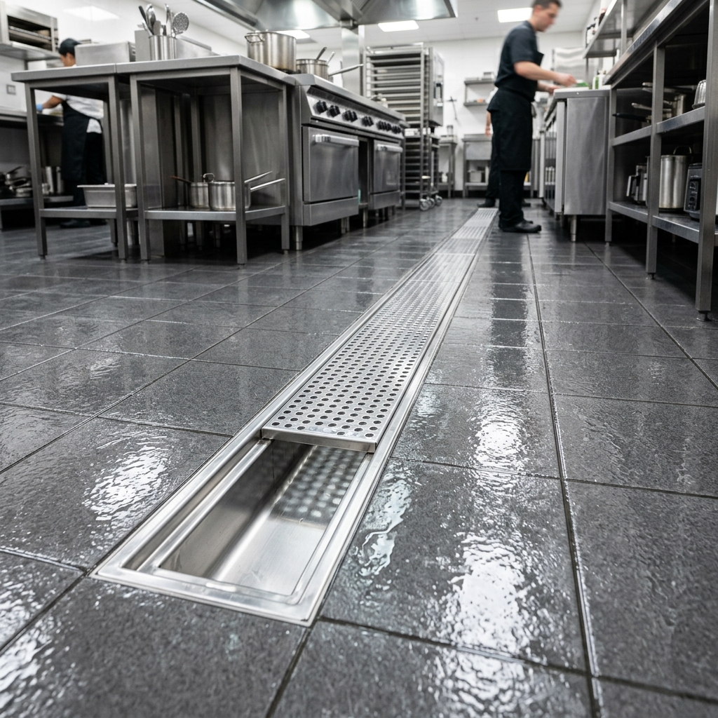 트렌치와 바닥 틈새